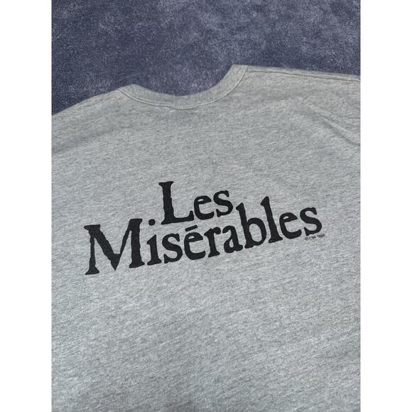 Vintage 1986 Les Miserables Grey Double Sided Shirt Single Stitch Sz Extra Large - Picture 6 of 9